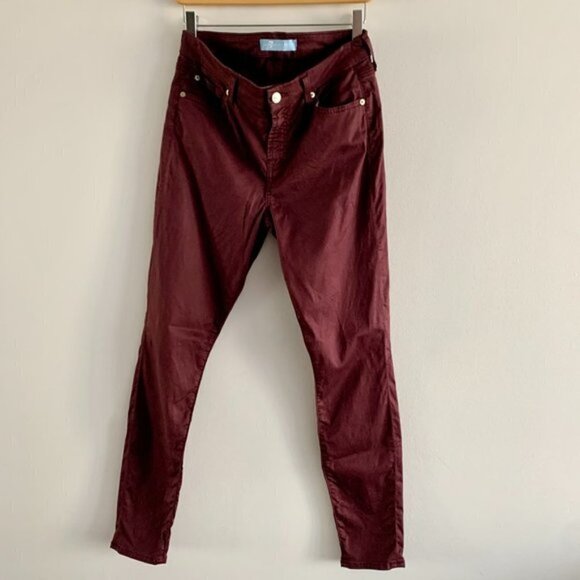 7famk B(AIR) Colour Ankle Skinny Jean Denim in Oxblood - Picture 3 of 16